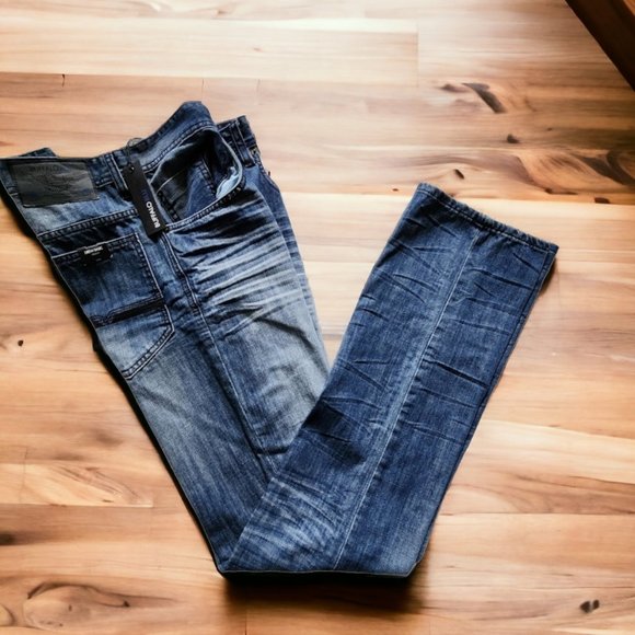 Buffalo Jeans Nwt 3436 Mens Buffalo Blue Drew Basic Straight Jeans